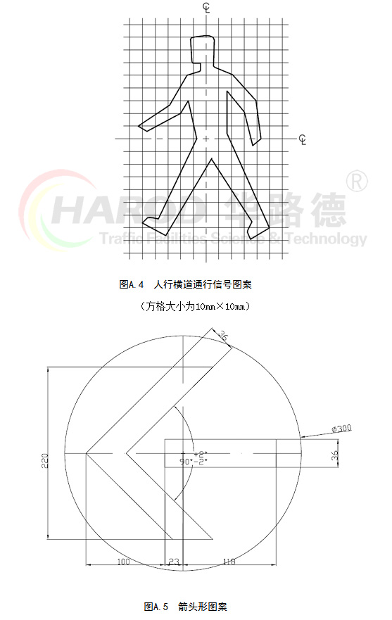 人行橫道通信信號(hào)圖案,箭頭形圖案